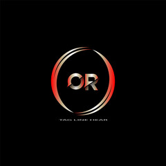 creative letter logo. gradient logo design with black background for your company.