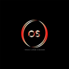 creative letter logo. gradient logo design with black background for your company.