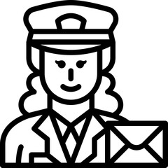 postman line icon