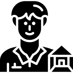 interior designer solid icon