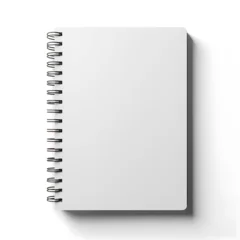 Foto op Plexiglas Plain white notebook mockup isolated with white background. Generative ai.  © PixelHD