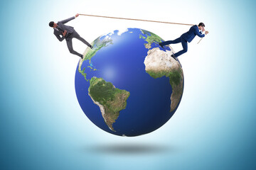 Illustration of global international conflict