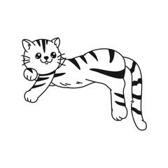 Fototapeta na wymiar Cute Cat Vector Illustration for your asset design