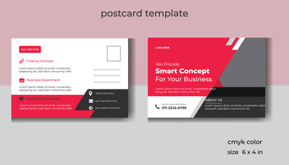 Modern corporate business marketing  postcard template, Creative business EDDM postcard design