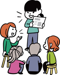 人前でプレゼンするコミュニケーション研修