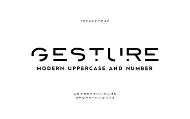 Effortless Style: Modern Typography Meets Minimalist Fashion in Alphabet Letters, Numbers, and Regular, Uppercase, and Lowercase Variations.
