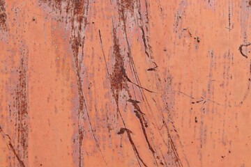 Background, texture rusty metal covered with brown paint