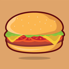 burger and fries