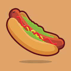 hot dog vector illustration