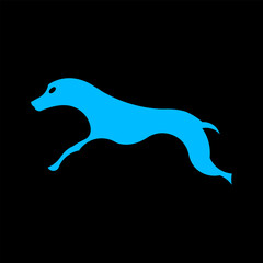 Running Dog vector icon,  and Graphics for Free Download