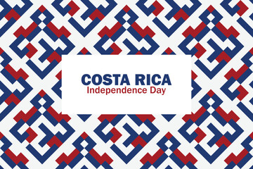 Fototapeta premium Happy Costa Rica Independent Day Vector Template Design Illustration