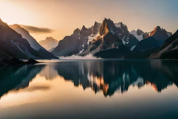 Foto op Plexiglas sunrise in the mountains © Ahmad