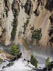 Rainbows over Yellowstone national park