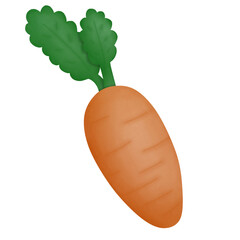 Hand drawn cartoon carrot, Cartoon vegetable carrot illustration