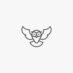 Owl line art logo