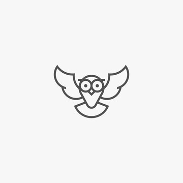 recommend clip art: Owl line art logo
