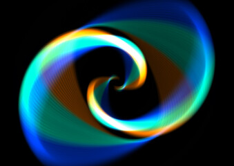 カラフル光線ウェーブ背景