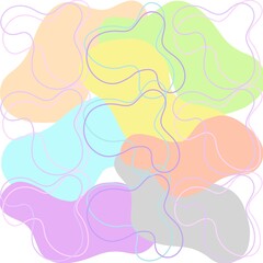 Fototapeta na wymiar abstract pastel color doodle pattern