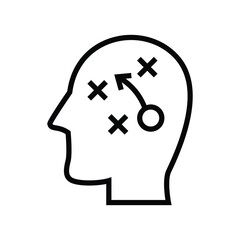 Planning strategy tactics vector icon