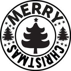 Christmas Round Svg design