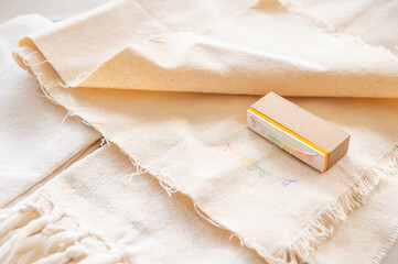 布におした旗のスタンプ