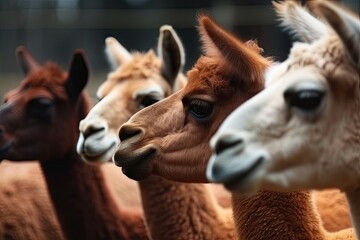 Obraz premium some lls that are looking at the camera and one is staring into the camera with its head tilted to the other