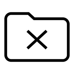 Obraz premium folder delete illustration of icons for the user interface