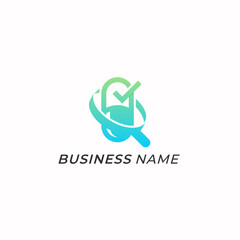 design logo magnifying glass and capsule