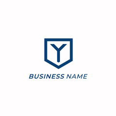 Fototapeta premium design logo creative letter Y and shield