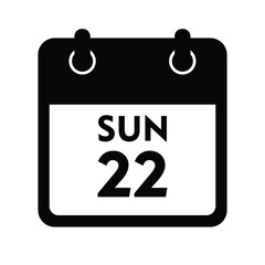 calender icon, 10 sunday icon with white background