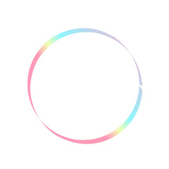 Holographic colored circles, over a transparent background