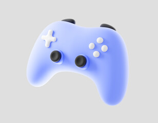 Game controller or joystick game console on isolated white background. gaming concept. 3d rendering © StockStyle