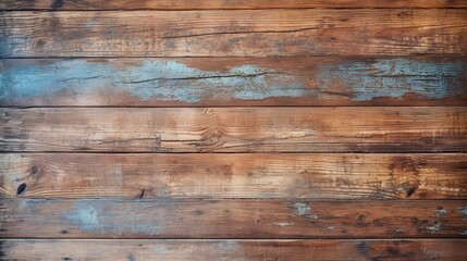 Obraz premium A weathered wooden wall with peeling paint created with Generative AI technology