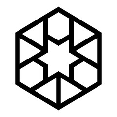 Abstract Hexagon Line Geometric Shape/Breeze block pattern