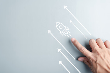 Business growth success achievement PDCA concept, step stair or ladder for planning development...