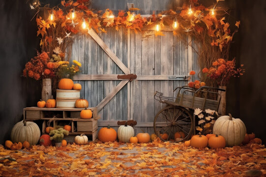 Barn Door Photo Booth Backdrop created with Generative AI technology