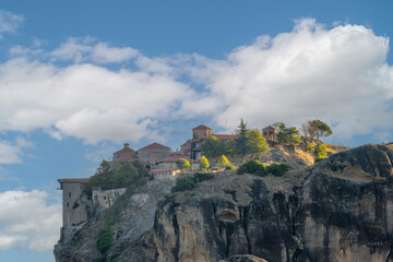 Greek Rock Monastery Above the Clouds