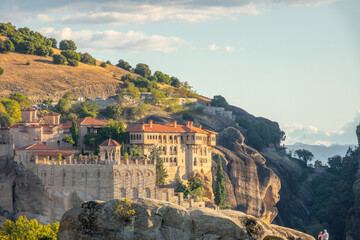 Greek Rock Monastery and Tourists