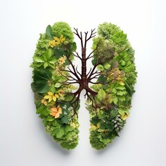 Lung-shaped tree, giving oxygen to the world