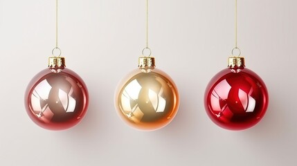 red and gold christmas balls decorations background 