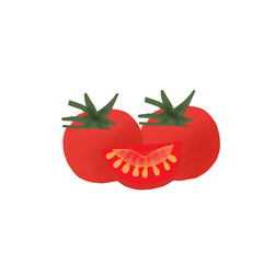 tomato isolated on white