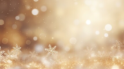 golden christmas background with bokeh