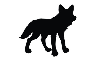 illustration of a wolf Silhouette vector eps svg