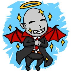 Halloween Vampire, Dracula Cartoon PNG Sublimation