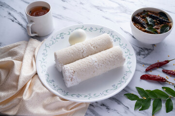Kerala puttu 
& kadala curry