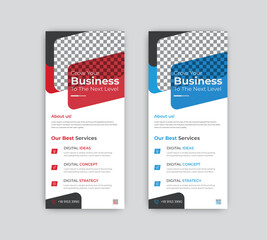 Creative digital marketing agency business rack card or dl flyer template design.