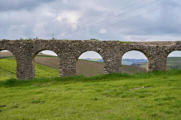 Acquedotto delle Arcatelle, 18th century aqueduct in Tarquinia, Italy