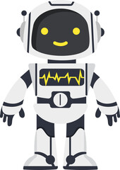 Retro Ai robot character cartoon