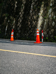 cones on the road