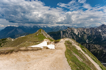 View over the Tirol Alpes near Seefeld in Austria 